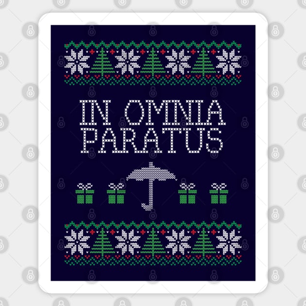 In Omnia Paratus Christmas Sweater Magnet by Stars Hollow Mercantile